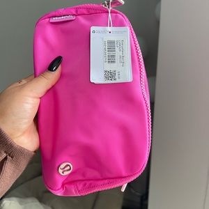 Lululemon Belt Bag Sonic Pink Wordmark